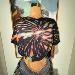 Forever 21 Multicolor Tie-Dye Short Sleeve Top
